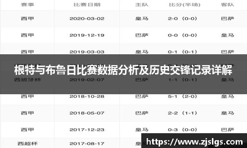 根特与布鲁日比赛数据分析及历史交锋记录详解